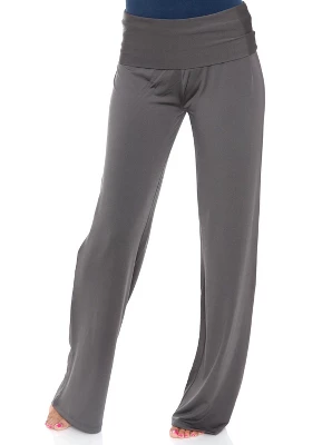 Women's Solid Printed Palazzo Pants - White Mark 8 Women's Solid Printed Palazzo Pants - White Mark - Image 8