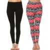 Women's Pack Of 2 Leggings - One Size Fits Most - White Mark