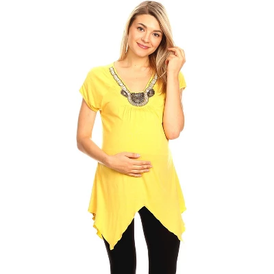Maternity Myla Embellished Tunic Top - White Mark 10 Maternity Myla Embellished Tunic Top - White Mark - Image 10