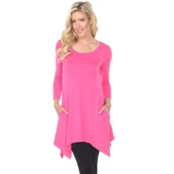 Women's 3/4 Sleeve Makayla Tunic Top With Pockets - White Mark -ChicMama Sales Store GUEST 41094321 4afc 4bff a4d6 ffebc4d23ab4