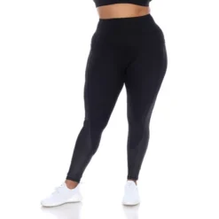 Plus Size High-Waist Mesh Fitness Leggings - White Mark -ChicMama Sales Store GUEST 41bc1a80 d4aa 467b 816d fbd8fef36bb4