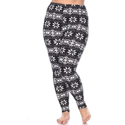 Women's Plus Size Printed Leggings - One Size Fits Most Plus - White Mark 9 Women's Plus Size Printed Leggings - One Size Fits Most Plus - White Mark - Image 9