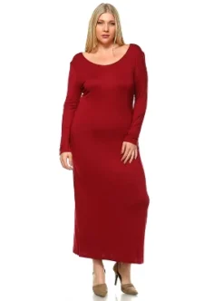 Women's Plus Size Long Sleeve Maxi Dress - White Mark -ChicMama Sales Store GUEST 466dc31a c206 4c1c 82dd 703b322c381a