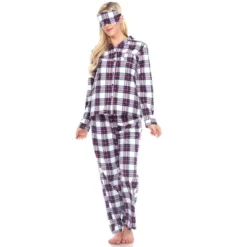 Women's Three-Piece Pajama Set - White Mark