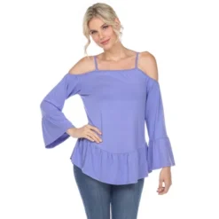 Women's Cold Shoulder Ruffle Sleeve Top - White Mark -ChicMama Sales Store GUEST 4c5a26f9 ef5e 4af3 84a7 f369c8de12eb