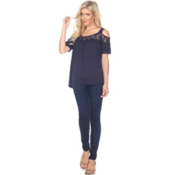 Women's Cut Out Shoulder Bexley Tunic Top - White Mark 15 Women's Cut Out Shoulder Bexley Tunic Top - White Mark -ChicMama Sales Store GUEST 4ca819ac d681 47c6 9b0a f81a30727b75