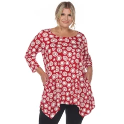 Plus Size Printed Geometric Tunic Top - White Mark -ChicMama Sales Store GUEST 50fb6d44 0fd9 48da ac0f 95c02033db46