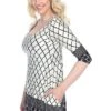 Women's Moroccan Print Aicha Tunic With Pockets - White Mark