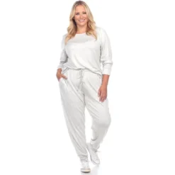 Women's Plus Size 2 Piece Lounge Set - White Mark -ChicMama Sales Store GUEST 537e212f 71a0 4e90 9f4f cd77e5d09559