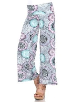Women's Circle Printed Palazzo Pants - White Mark -ChicMama Sales Store GUEST 53a9c240 55bc 4960 bc8b 617fab462158