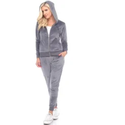 Women's 2 Piece Velour Tracksuit Set - White Mark 15 Women's 2 Piece Velour Tracksuit Set - White Mark -ChicMama Sales Store GUEST 5467d4ea 4a09 4a90 a81b 3c7b347e37fe