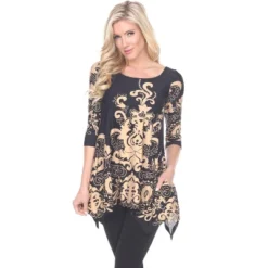 Women's Scoop Neck Printed Yanette Tunic Top - White Mark -ChicMama Sales Store GUEST 56e05c78 8878 4c6a ad8b 1a03403b7467