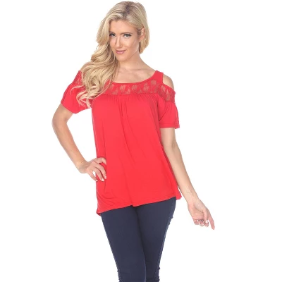 Women's Cut Out Shoulder Bexley Tunic Top - White Mark 10 Women's Cut Out Shoulder Bexley Tunic Top - White Mark - Image 10