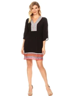 Women's Gabrielle Embroidered Dress - White Mark -ChicMama Sales Store GUEST 582bd6e7 fa9c 4946 8e32 c3a31391869c