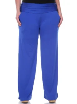 Women's Plus Size Solid Palazzo Pants - White Mark -ChicMama Sales Store GUEST 5911f093 0d4b 4406 acc1 fd9e2367eb53