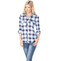 Women's Oakley Stretchy Plaid Tunic Top With Pockets - White Mark 21 Women's Oakley Stretchy Plaid Tunic Top With Pockets - White Mark -ChicMama Sales Store GUEST 5a2c21d7 9787 41c4 aebe ada546e9abb4
