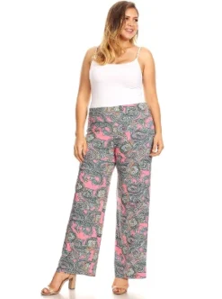 Women's Plus Size Paisley Printed Palazzo Pants - White Mark -ChicMama Sales Store GUEST 5aa885f0 be70 4a1c 8d35 0faa8bb8495c