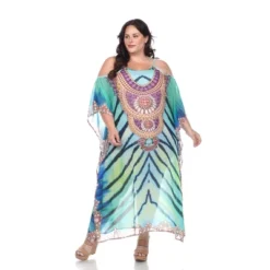 Plus Size Sheer Caftan Maxi Dress - One Size Fits Most Plus - White Mark -ChicMama Sales Store GUEST 5c59b1f3 5302 4f55 bf0a e6828ede31c6
