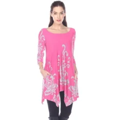 Women's Scoop Neck Printed Yanette Tunic Top - White Mark -ChicMama Sales Store GUEST 5d47a4d2 f651 4907 b422 565bd10abc93