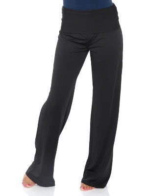 Women's Solid Printed Palazzo Pants - White Mark 3 Women's Solid Printed Palazzo Pants - White Mark - Image 3