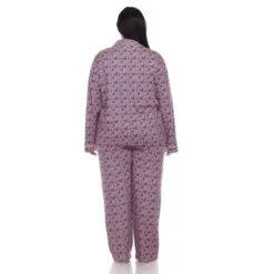 Plus Size Long Sleeve Heart Print Pajama Set - White Mark -ChicMama Sales Store GUEST 5ee3dbcd 1d8d 4933 9646 df2294b83bce