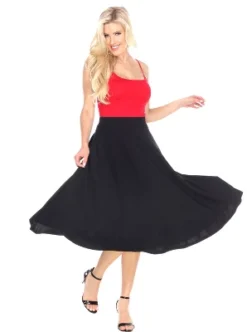 Women's Flared Midi Skirt With Pockets - White Mark -ChicMama Sales Store GUEST 603ed146 97b3 4afb 8e34 b7f5ac6548db