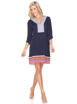 Women's Gabrielle Embroidered Dress - White Mark -ChicMama Sales Store GUEST 618c28b1 be05 4175 a282 b9cd19ab6b14