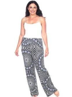 Women's Plus Size Geometric Printed Palazzo Pants - White Mark 7 Women's Plus Size Geometric Printed Palazzo Pants - White Mark -ChicMama Sales Store GUEST 626ac111 95aa 4bb3 b79d f39786ac75d2