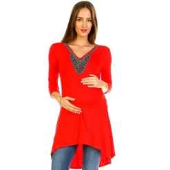 Maternity Calla Embellished Tunic Top - White Mark -ChicMama Sales Store GUEST 62c2606d 21d0 4d92 b6b9 e7559ac23cbe