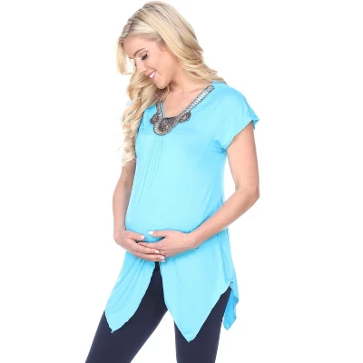 Maternity Myla Embellished Tunic Top - White Mark 7 Maternity Myla Embellished Tunic Top - White Mark - Image 7