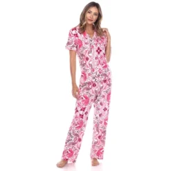 Women's Short Sleeve Top And Pants Pajama Set - White Mark -ChicMama Sales Store GUEST 64e79a6a d941 4d83 b148 3cf53e344aa2