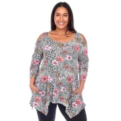 Plus Size 'Antonia' Cold Shoulder Tunic - White Mark 8 Plus Size 'Antonia' Cold Shoulder Tunic - White Mark -ChicMama Sales Store GUEST 65918780 624b 4a8a 802d 9873650a5c29