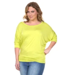 Women's Plus Size Bat Sleeve Tunic Top - White Mark -ChicMama Sales Store GUEST 6696f686 8cfd 4f55 aa58 ca59e6e4a96b