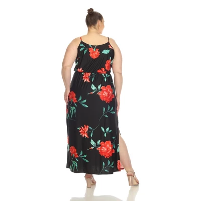 Plus Size Floral Strap Maxi Dress 2 Plus Size Floral Strap Maxi Dress - Image 2