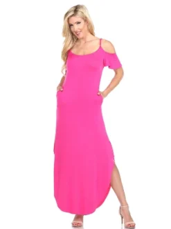 Women's Cold Shoulder Lexi Maxi Dress With Pockets - White Mark -ChicMama Sales Store GUEST 67bd7dd3 49aa 446f 8ad4 c2bf466004ad