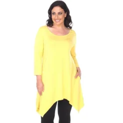 Women's Plus Size 3/4 Sleeve Makayla Tunic Top With Pockets - White Mark -ChicMama Sales Store GUEST 682c0619 10b9 45b0 bc51 9d1fc66cd072