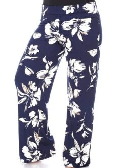 Women's Plus Size Floral Paisley Printed Palazzo Pants - White Mark -ChicMama Sales Store GUEST 69787780 2b31 4189 b471 fa14fe770538 1