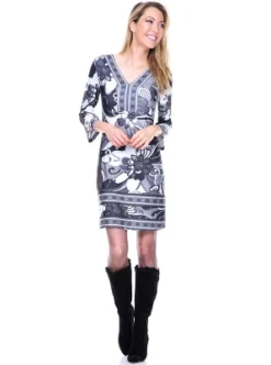 Women's 3/4 Bell Sleeve Carmen Dress - White Mark 7 Women's 3/4 Bell Sleeve Carmen Dress - White Mark -ChicMama Sales Store GUEST 69d43352 5eb0 417e a4fa 4dd77bc01f16