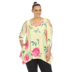 Plus Size Floral Printed Cold Shoulder Tunic -ChicMama Sales Store GUEST 6aad576c 6dd6 4136 a8c3 c6bdeb35c258