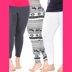 Women's Pack Of 3 Plus Size Leggings - One Size Fits Most Plus - White Mark -ChicMama Sales Store GUEST 6b514d03 74d9 476c a8f4 5ee6f348ba27