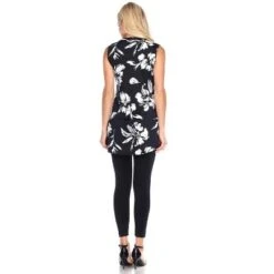 Maternity Floral Printed Sleeveless Labelle Tunic - White Mark