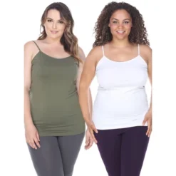 Women's Plus Size Tank Tops Pack Of 2 - One Size Fits Most Plus - White Mark -ChicMama Sales Store GUEST 6cb92eda d130 4b77 9130 1dde74400869