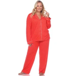 Women's Plus Size Long Sleeve Pajama Set - White Mark 9 Women's Plus Size Long Sleeve Pajama Set - White Mark -ChicMama Sales Store GUEST 6d66e6d3 6315 45c1 b914 adfe115c4b8b