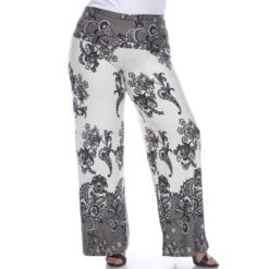 Women's Plus Size Floral Paisley Printed Palazzo Pants - White Mark -ChicMama Sales Store GUEST 6ea49ee2 1852 49c8 a302 fb2400c58c58