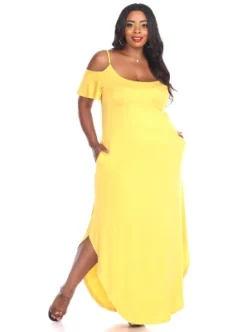 Women's Plus Size Cold Shoulder Lexi Maxi Dress With Pockets - White Mark -ChicMama Sales Store GUEST 6ec83e7c 91c6 44c7 b51f 5c6e9f305b27
