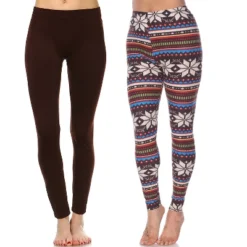 Women's Pack Of 2 Leggings - One Size Fits Most - White Mark -ChicMama Sales Store GUEST 6f9368ad c930 4857 bb35 c9cf43ca0e90