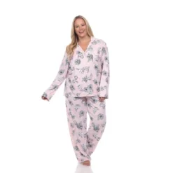 Plus Size Long Sleeve Floral Pajama Set - White Mark -ChicMama Sales Store GUEST 714b51b6 7b5a 4131 b1a4 04e5671feb0f