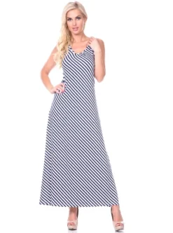 Women's Backless Striped Maxi Dress - White Mark -ChicMama Sales Store GUEST 72a5bfde 784f 4273 b047 58f085885189