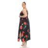 Plus Size Floral Strap Maxi Dress