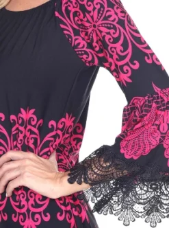 Women's 3/4 Bell Sleeves Alta Dress - White Mark